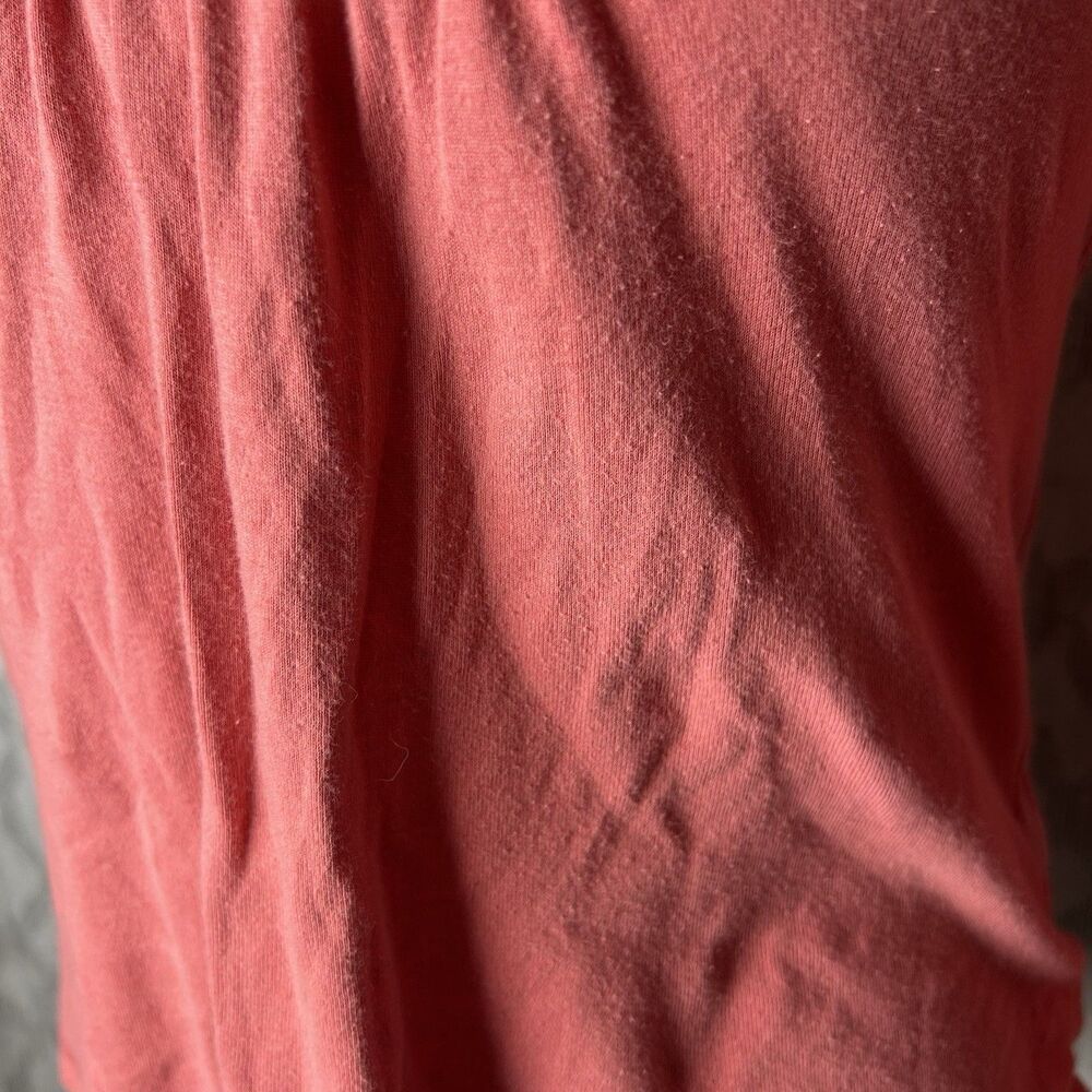 Y2K 2000s Old Navy Baby Doll Long Sleeve Top Coral Pink Medium Women's Blouse - Picture 4 of 8